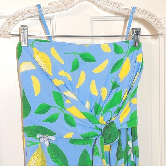 Anthropologie Maeve Strapless Jumpsuit with Lemon and Leaf Print - Picture 4 of 8